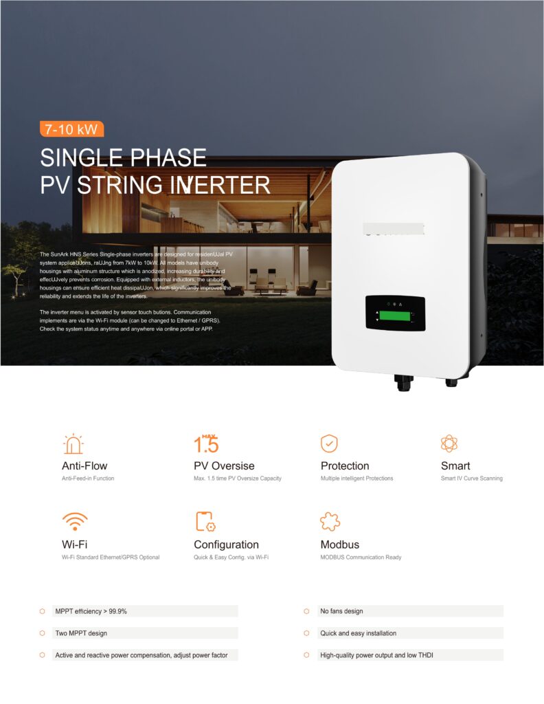 7-10KW Single, Two, Three Phase EPS 1/2X MPPT Charger Controller. PV Inverter