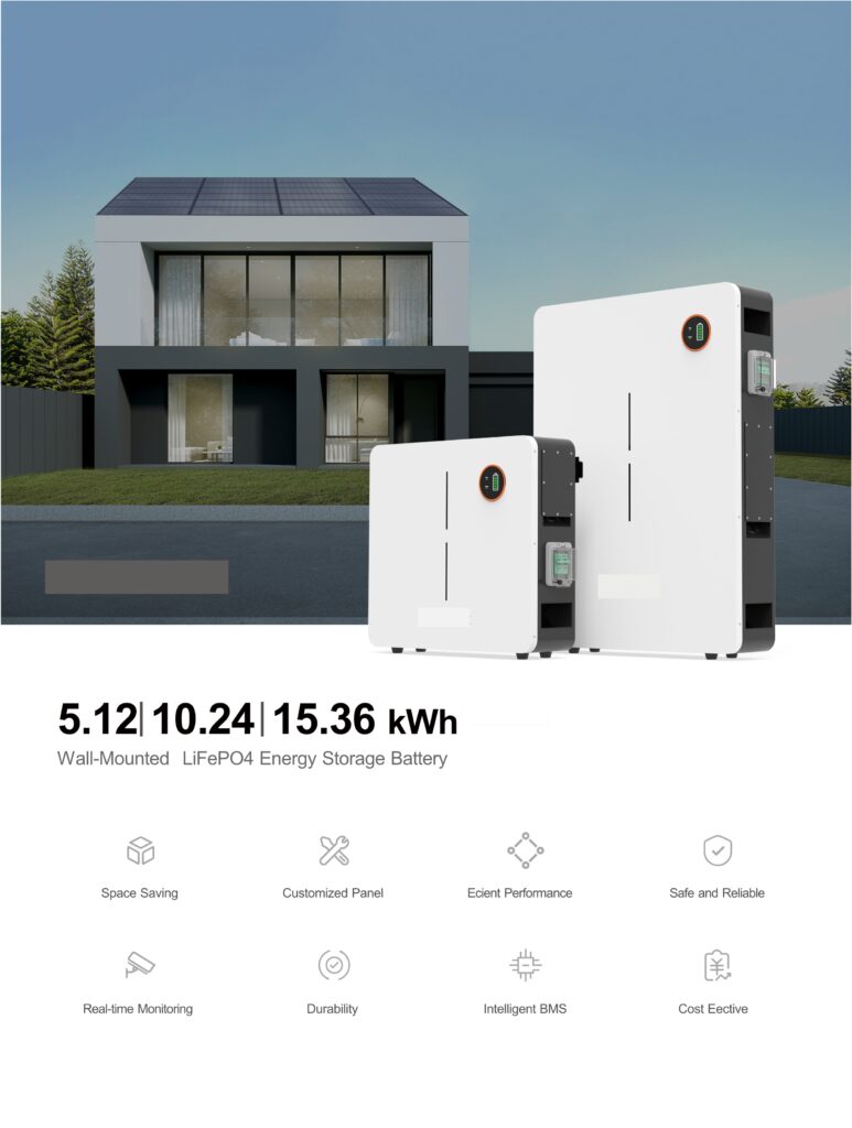 10.24KWh Wall Mounted Lithium Battery