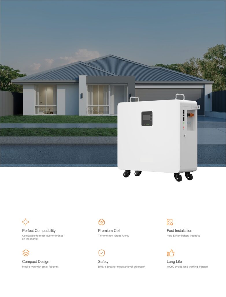 5.12KWH -100AH 10.5KWH- 205AH 15.3KWH-300AH Lithium battery storage